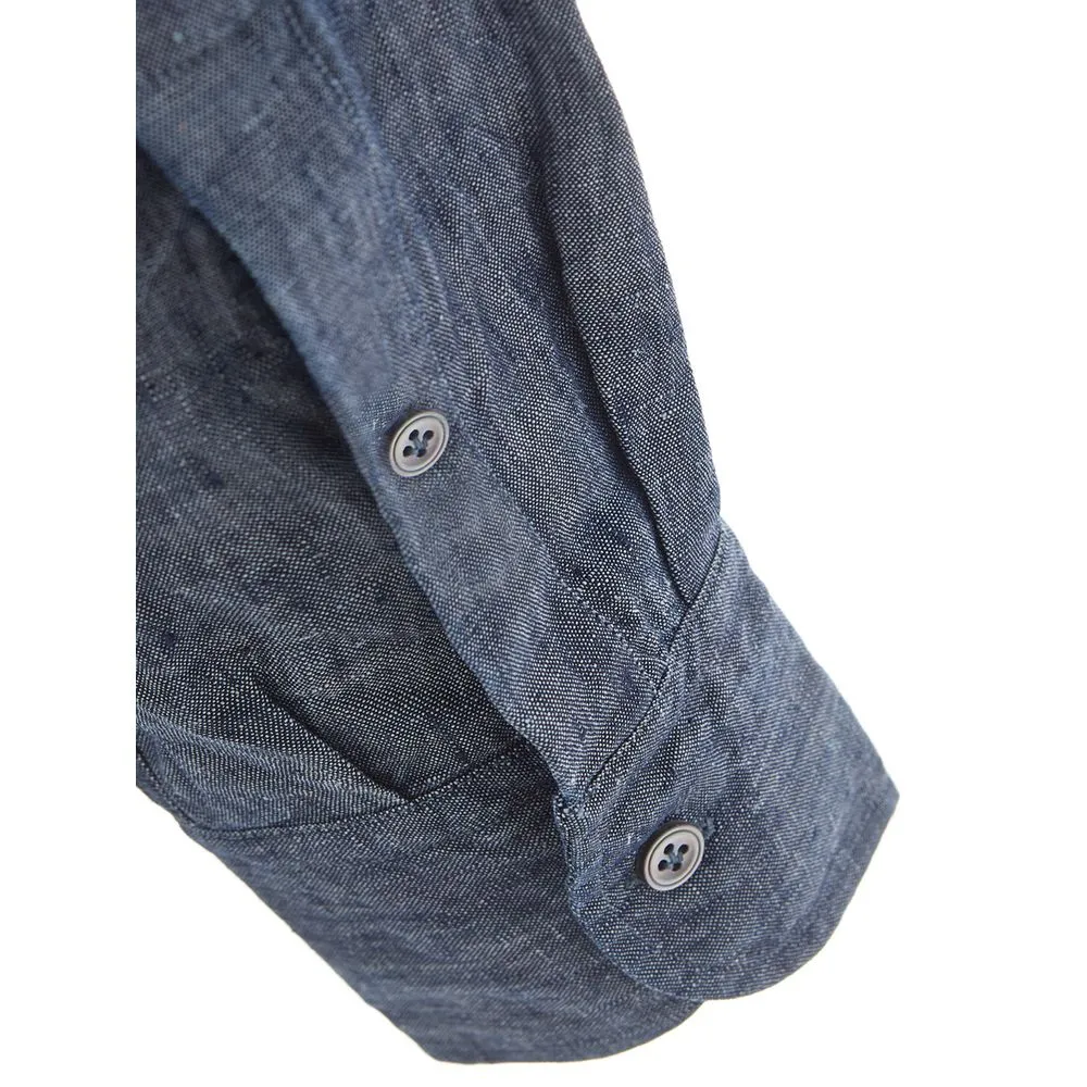 Elegant Flax Blue Shirt for Men sold by Louxly product image thumbnail 3