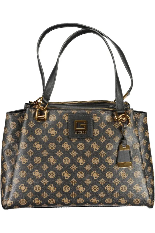 Chic Brown Polyurethane Shoulder Bag sold by Louxly