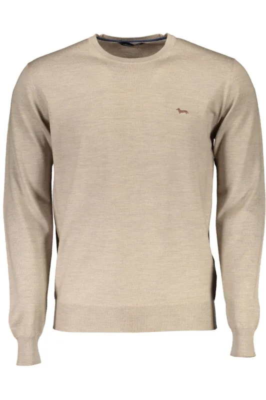 Beige Wool Crew Neck Luxury Sweater sold by Louxly