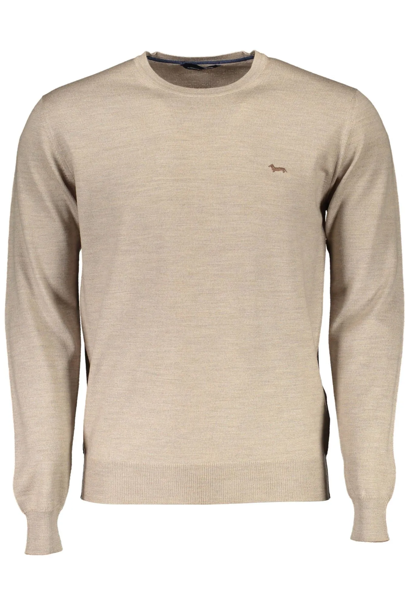 Beige Wool Crew Neck Luxury Sweater sold by Louxly