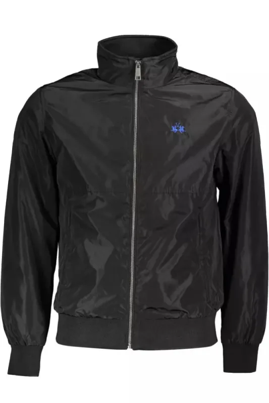Black Polyester Men Jacket sold by Louxly