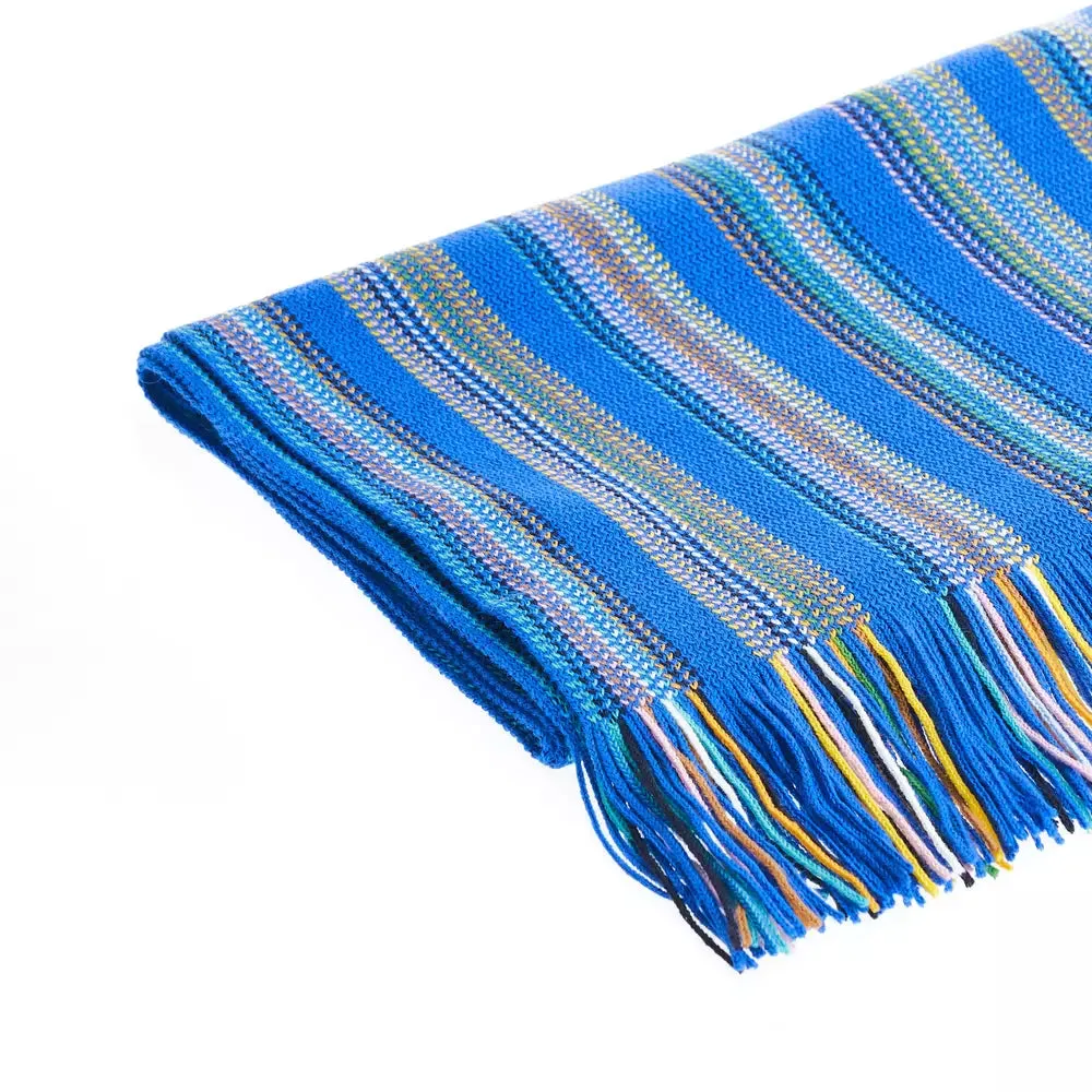 Vibrant Geometric Pattern Fringed Scarf sold by Louxly product image thumbnail 3