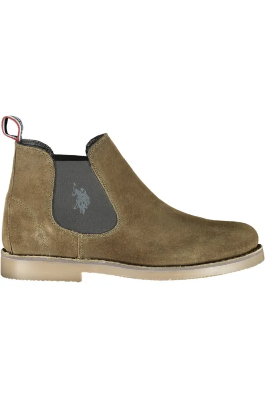 Green Leather Men Ankle Boot sold by Louxly