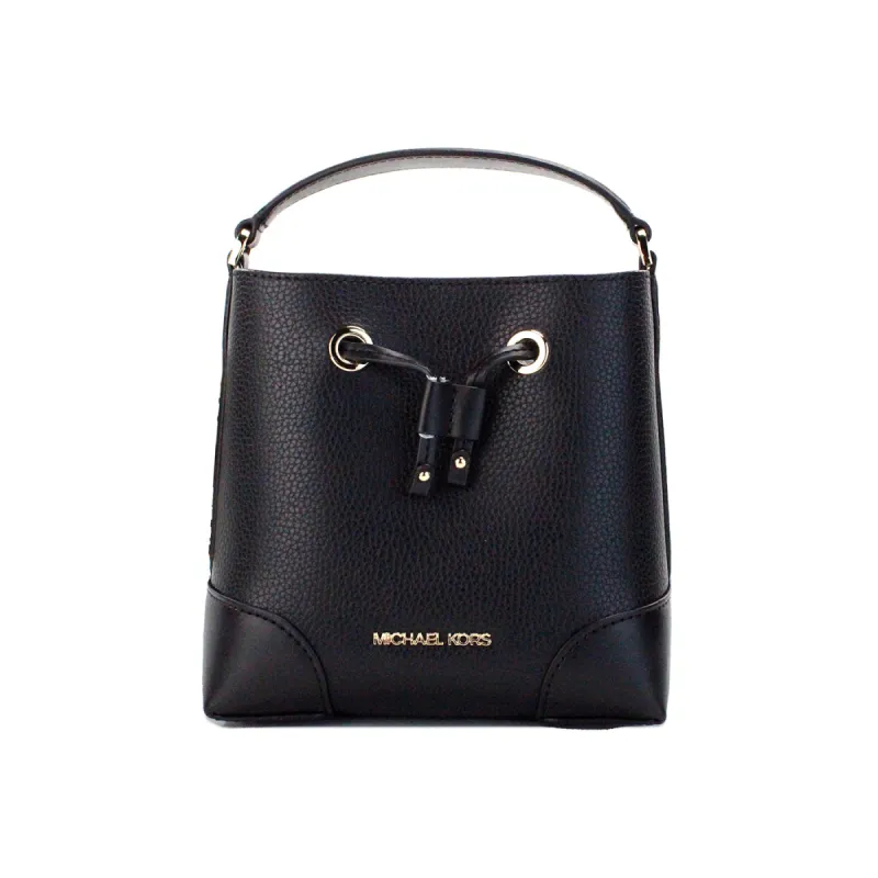 Mercer Small Black Pebbled Leather Bucket Crossbody Bag Purse sold by Louxly