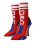 Red Blue Stretch Sock Style Short Boots Logo Shoes sold by Louxly