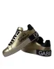 Gold Portofino Calf Leather Sneakers Women Shoes sold by Louxly