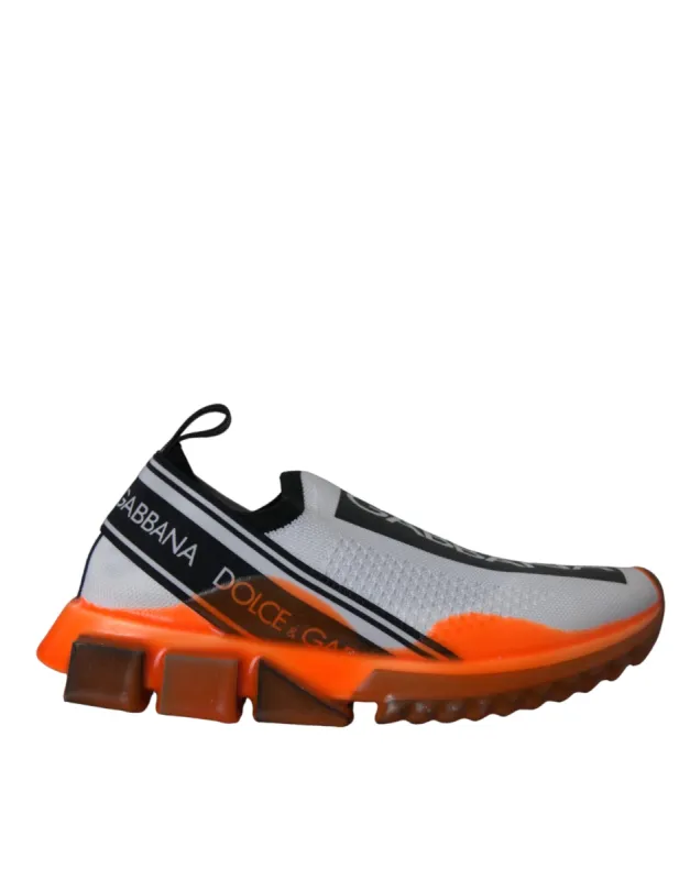 Black White Orange Slip On Sorrento Sneakers Shoes sold by Louxly