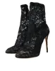 Black Stretch Taormina Lace Boots Shoes sold by Louxly
