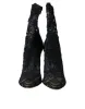 Black Stretch Taormina Lace Boots Shoes sold by Louxly