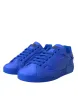Blue Leather Fabric Low Top Sneakers Shoes sold by Louxly