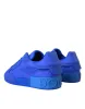 Blue Leather Fabric Low Top Sneakers Shoes sold by Louxly