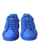 Blue Leather Fabric Low Top Sneakers Shoes sold by Louxly