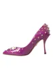 Purple Embellished High Heels Pumps Shoes sold by Louxly