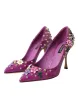 Purple Embellished High Heels Pumps Shoes sold by Louxly