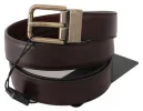Brown Leather Gold Buckle Men Belt sold by Louxly