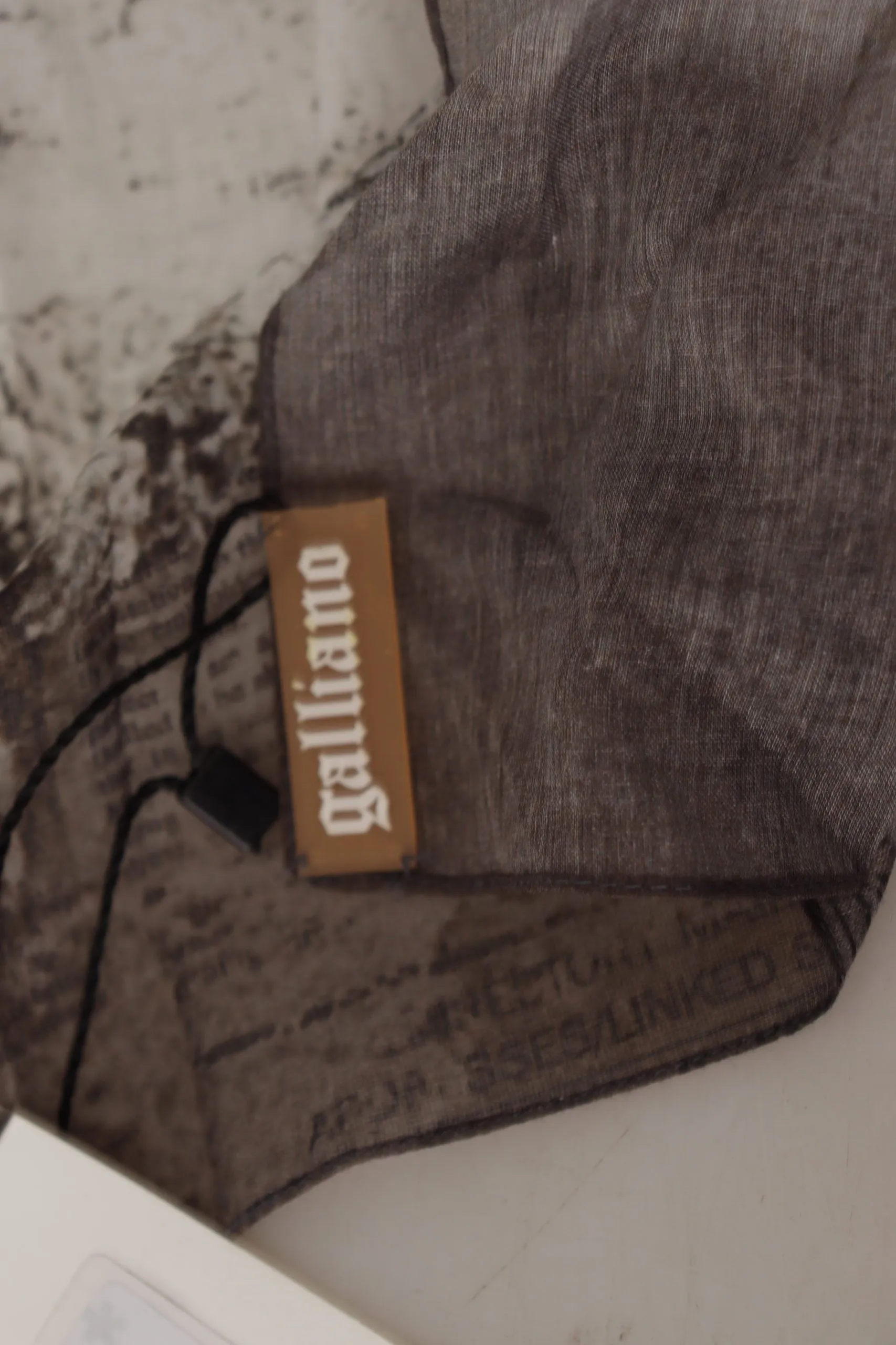 Elegant Newspaper Print Cotton Scarf sold by Louxly product image thumbnail 3