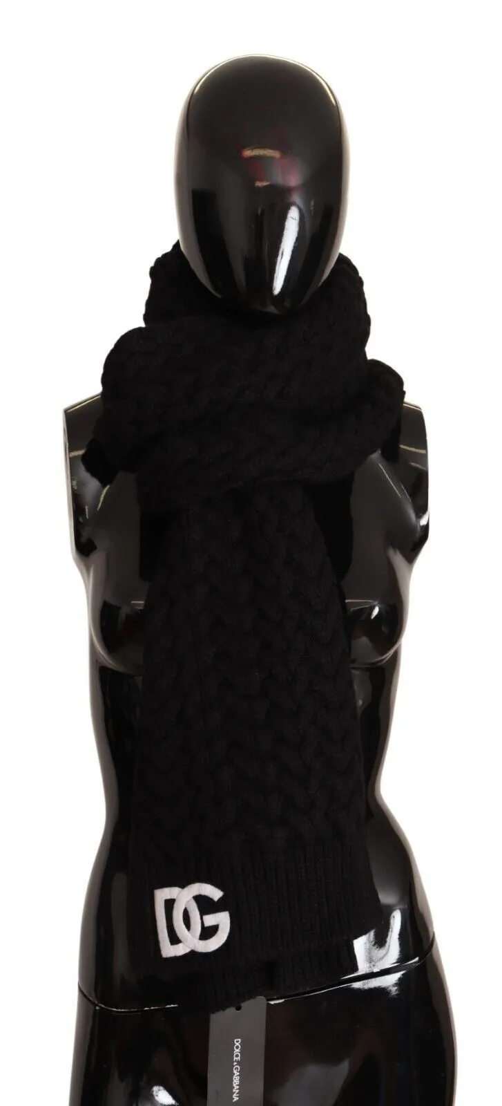 Elegant Black Cashmere Scarf sold by Louxly product image thumbnail 2