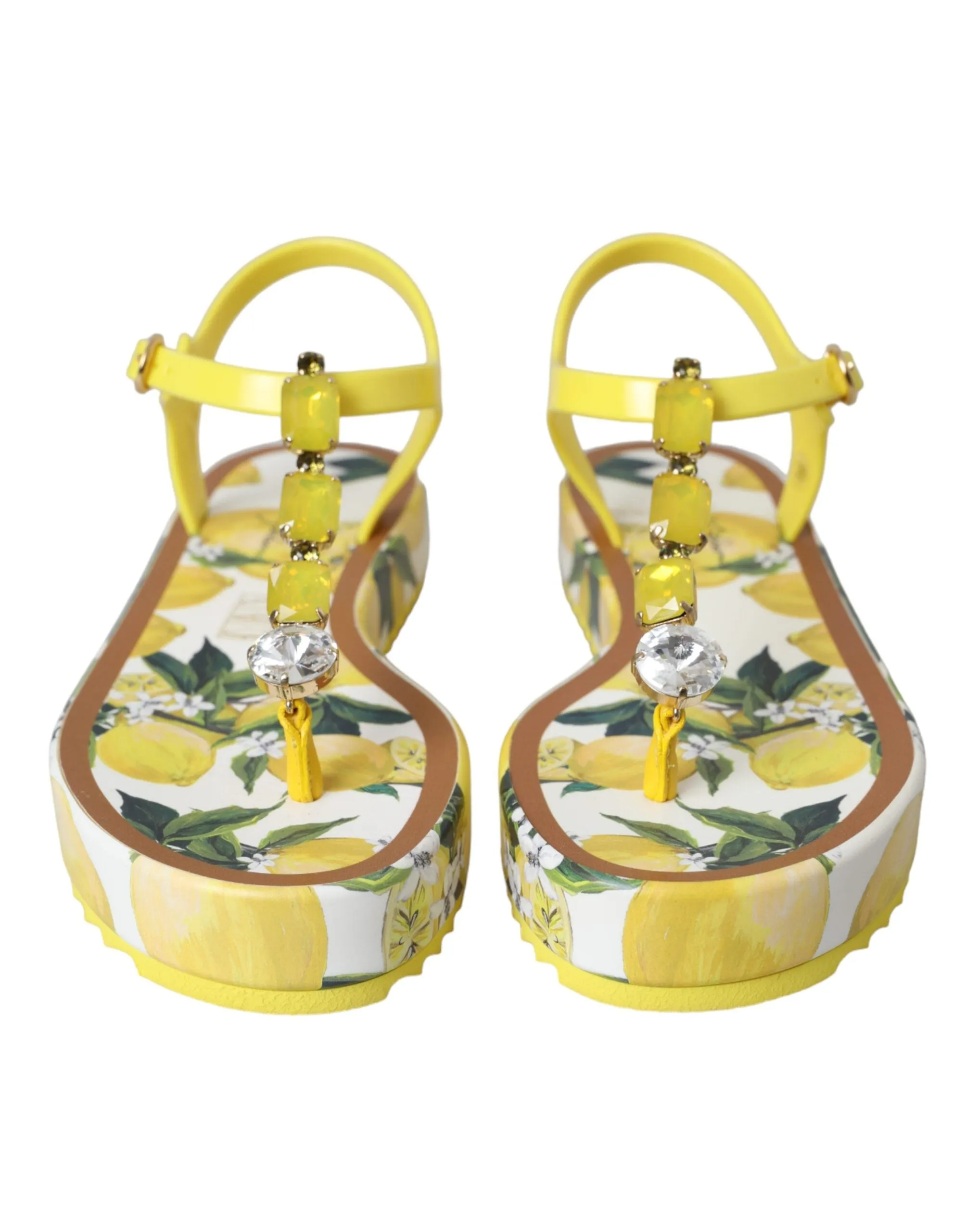 Yellow Lemon Beachwear Flats Sandals Shoes sold by Louxly product image thumbnail 2