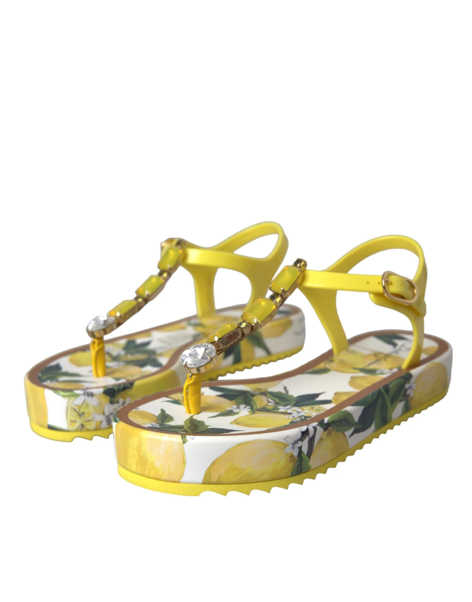 Yellow Lemon Beachwear Flats Sandals Shoes sold by Louxly product image thumbnail 3