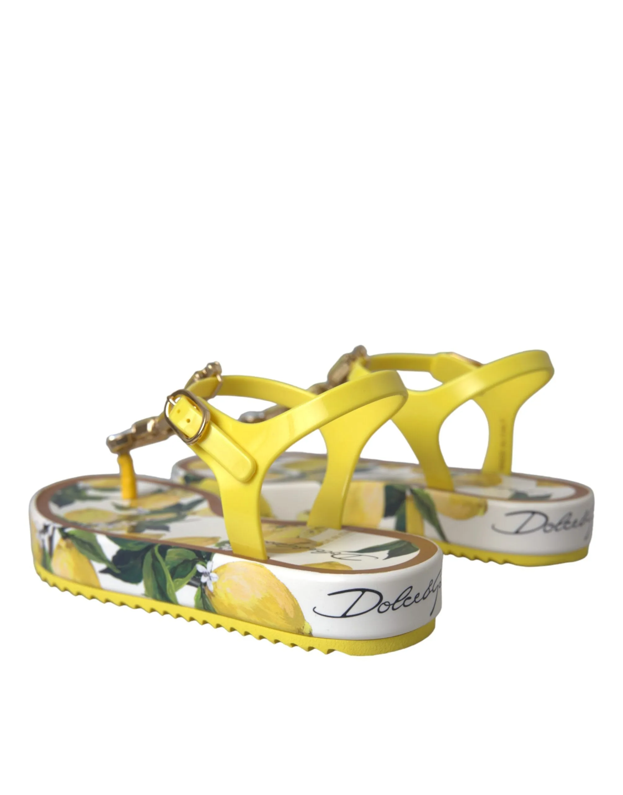 Yellow Lemon Beachwear Flats Sandals Shoes sold by Louxly product image thumbnail 4