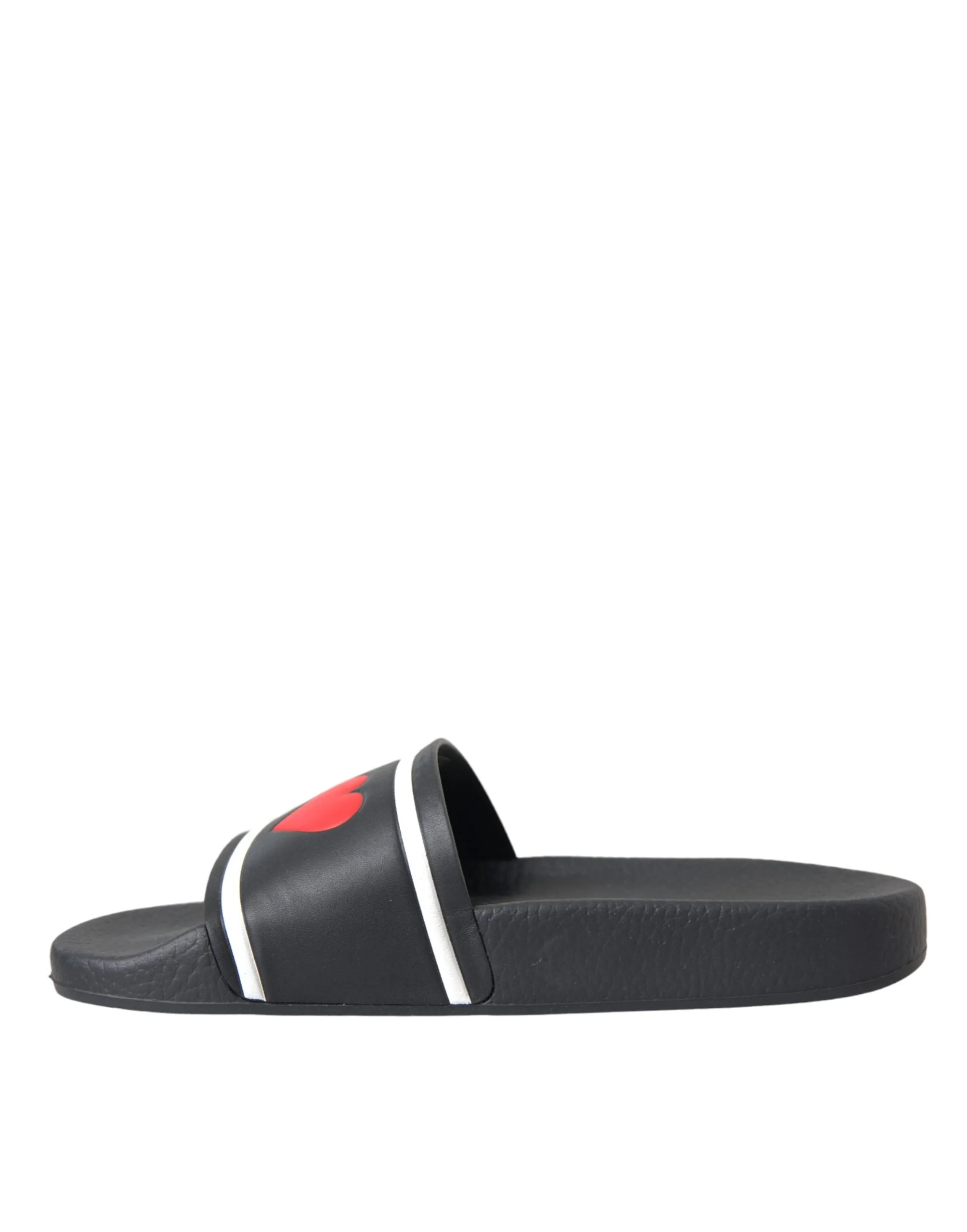 Black Leather I Love D&G Sandals Slides Shoes sold by Louxly product image thumbnail 5
