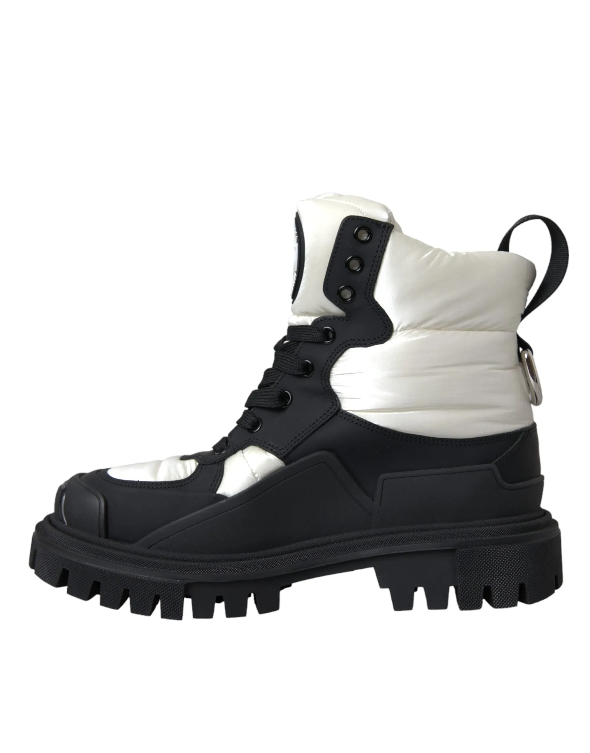 Black White Logo Padded Trekking Boots Shoes sold by Louxly product image thumbnail 5