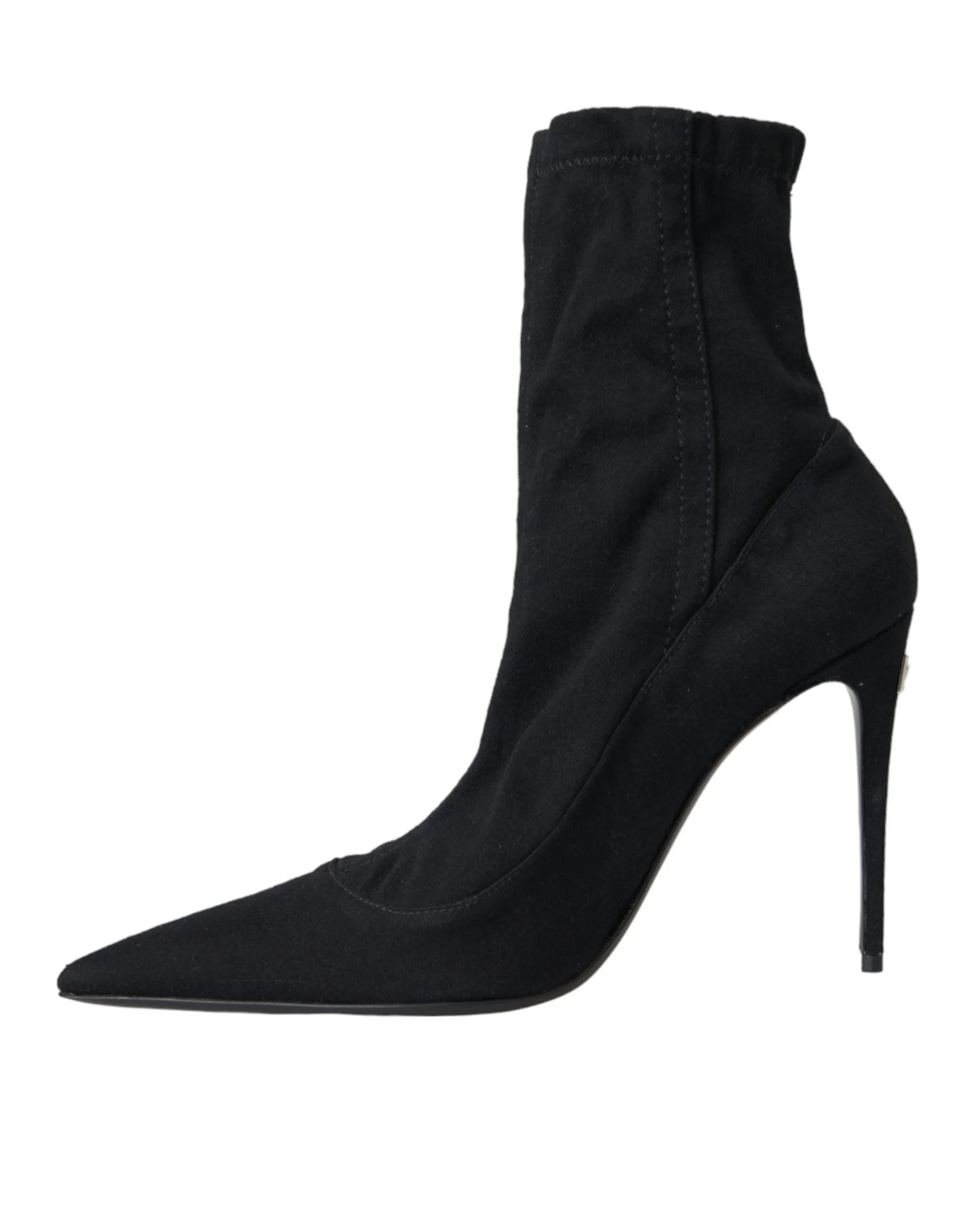 Black Stiletto Heels Denim Ankle Boots Shoes sold by Louxly product image thumbnail 5