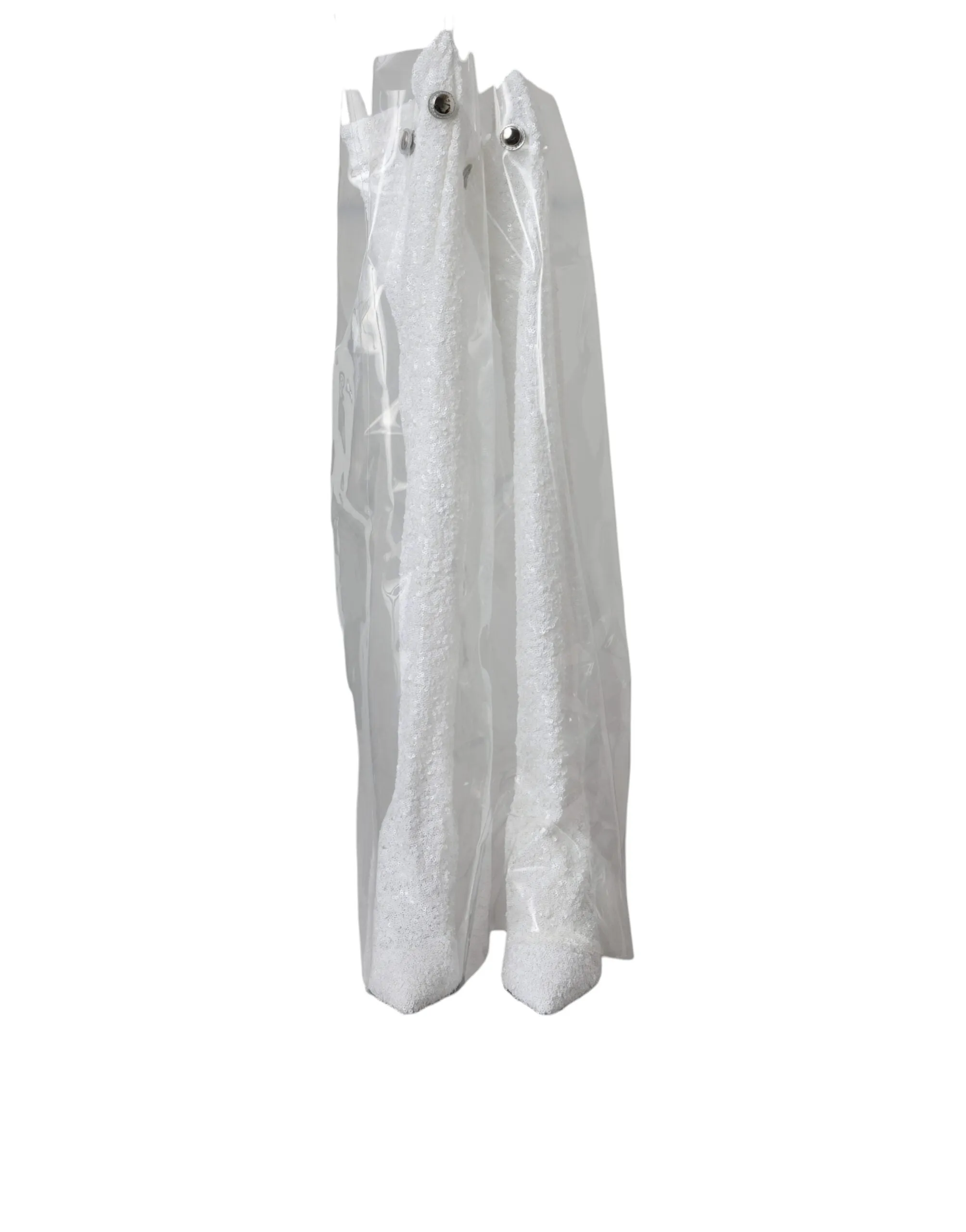 White Heels Stiletto Knee High Boots Shoes sold by Louxly product image thumbnail 2