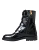 Black Leather Crystal Buckles Boots Shoes sold by Louxly