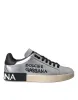 Silver Portofino Calf Leather Sneakers Men Shoes sold by Louxly