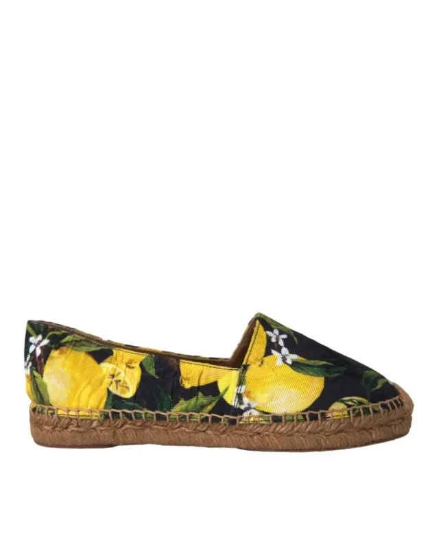 Multicolor Lemon Slip On Espadrilles Shoes sold by Louxly