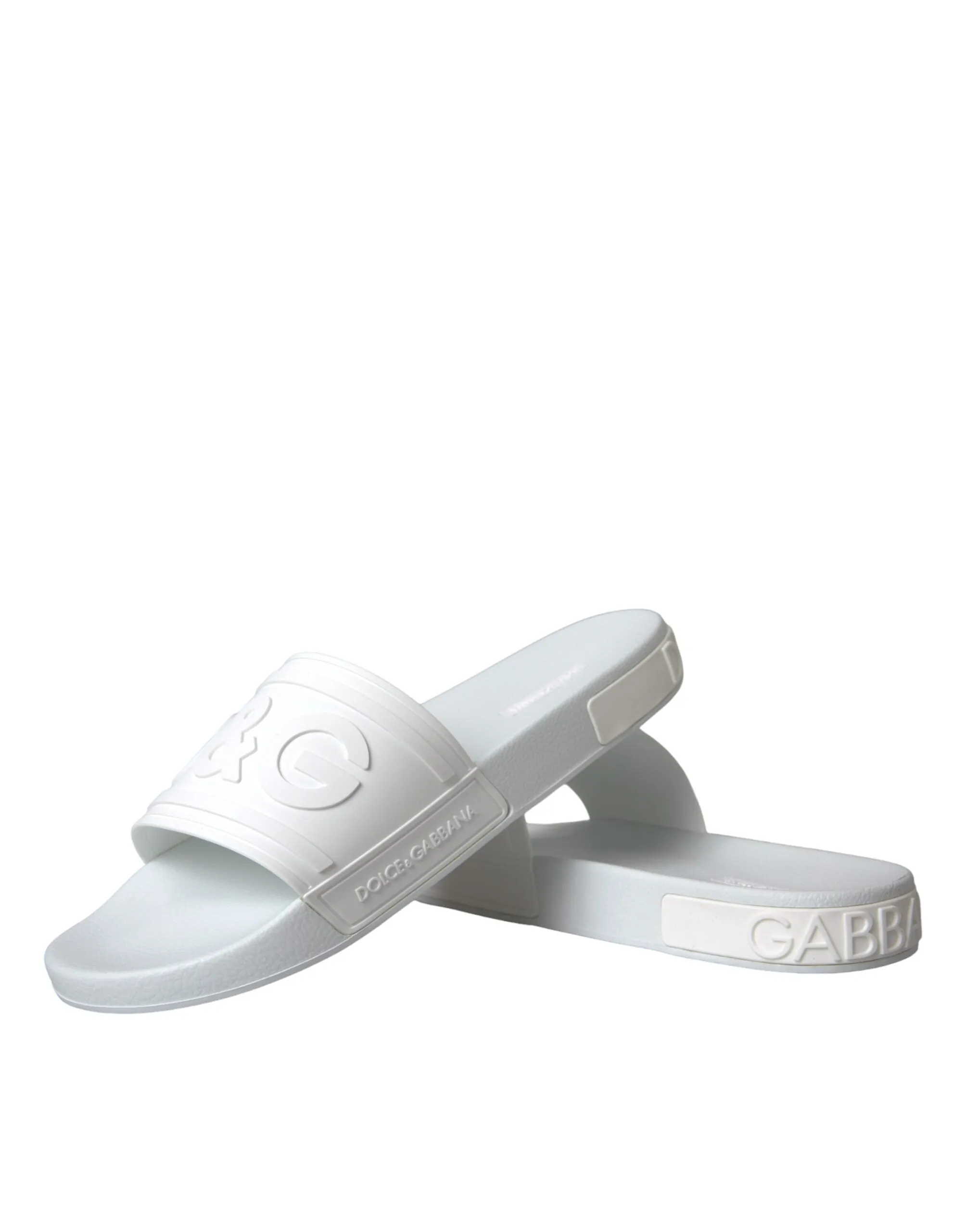 White Rubber Slides Sandals Beachwear Shoes sold by Louxly