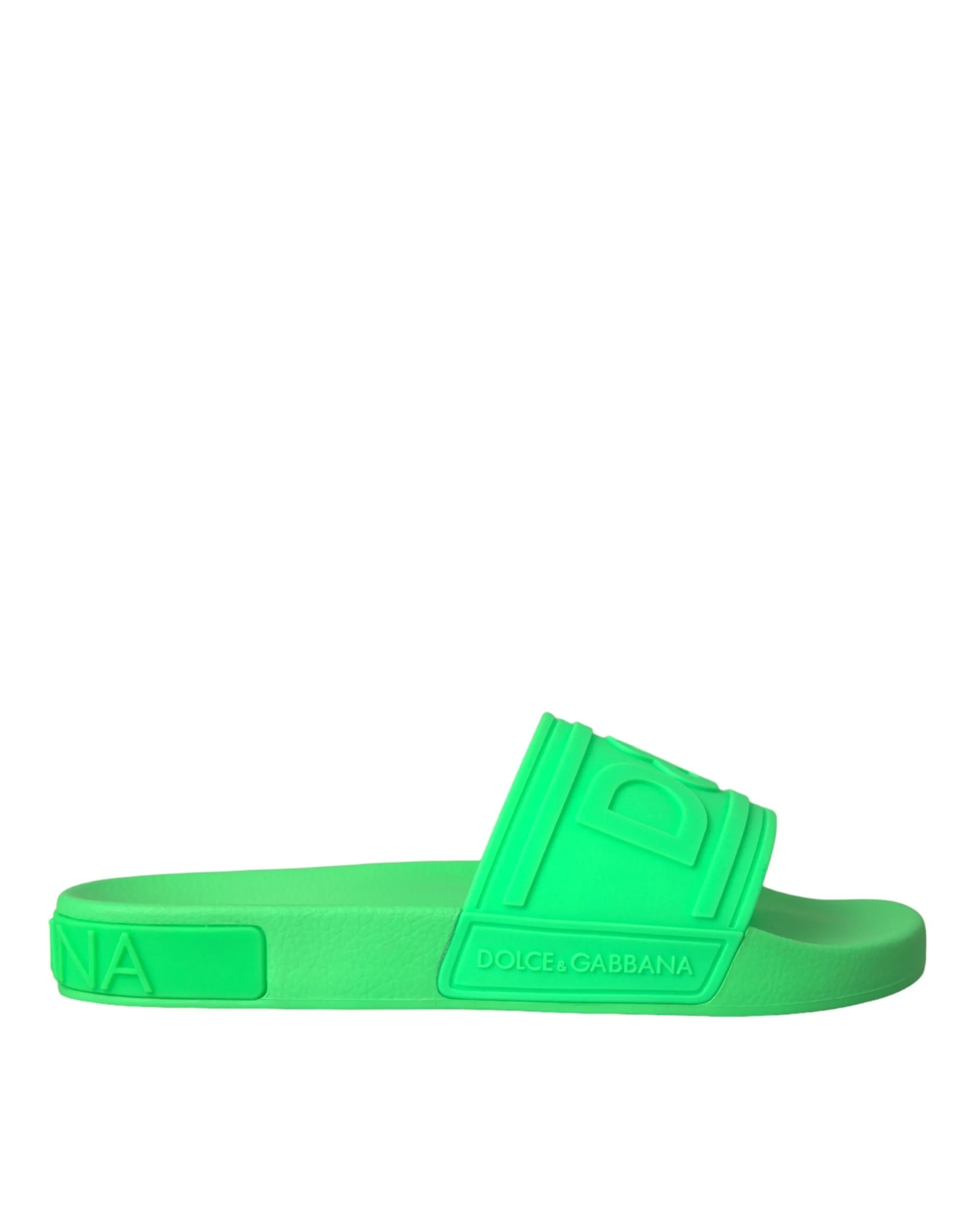 Green Leather Slides Sandals Beachwear Shoes sold by Louxly
