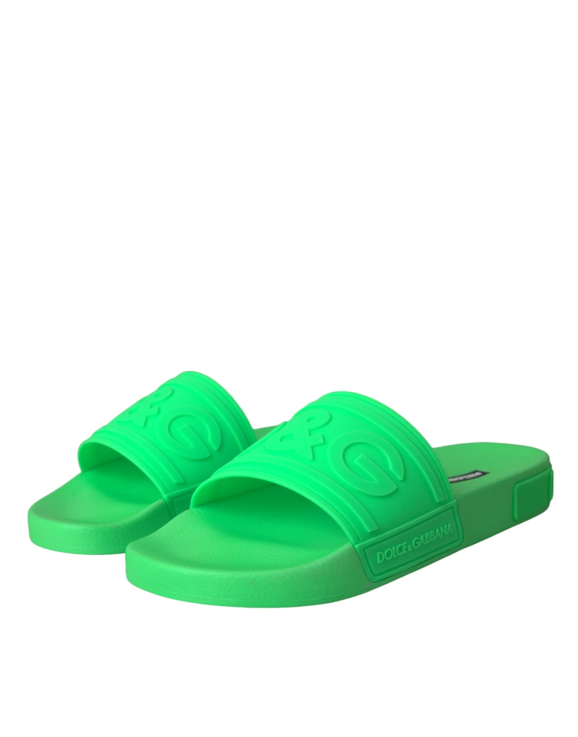Green Leather Slides Sandals Beachwear Shoes sold by Louxly product image thumbnail 3