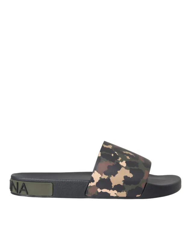 Multicolor Camouflage Leather Beachwear Men Shoes sold by Louxly