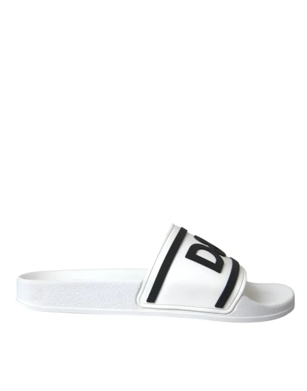 White Black Sandals Rubber Beachwear Shoes sold by Louxly