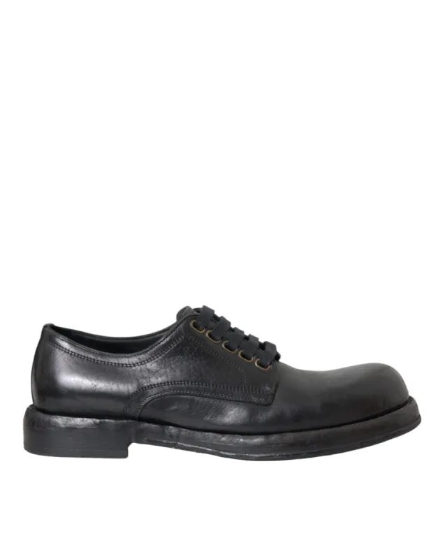 Black Horse Leather Derby Men Dress Shoes sold by Louxly