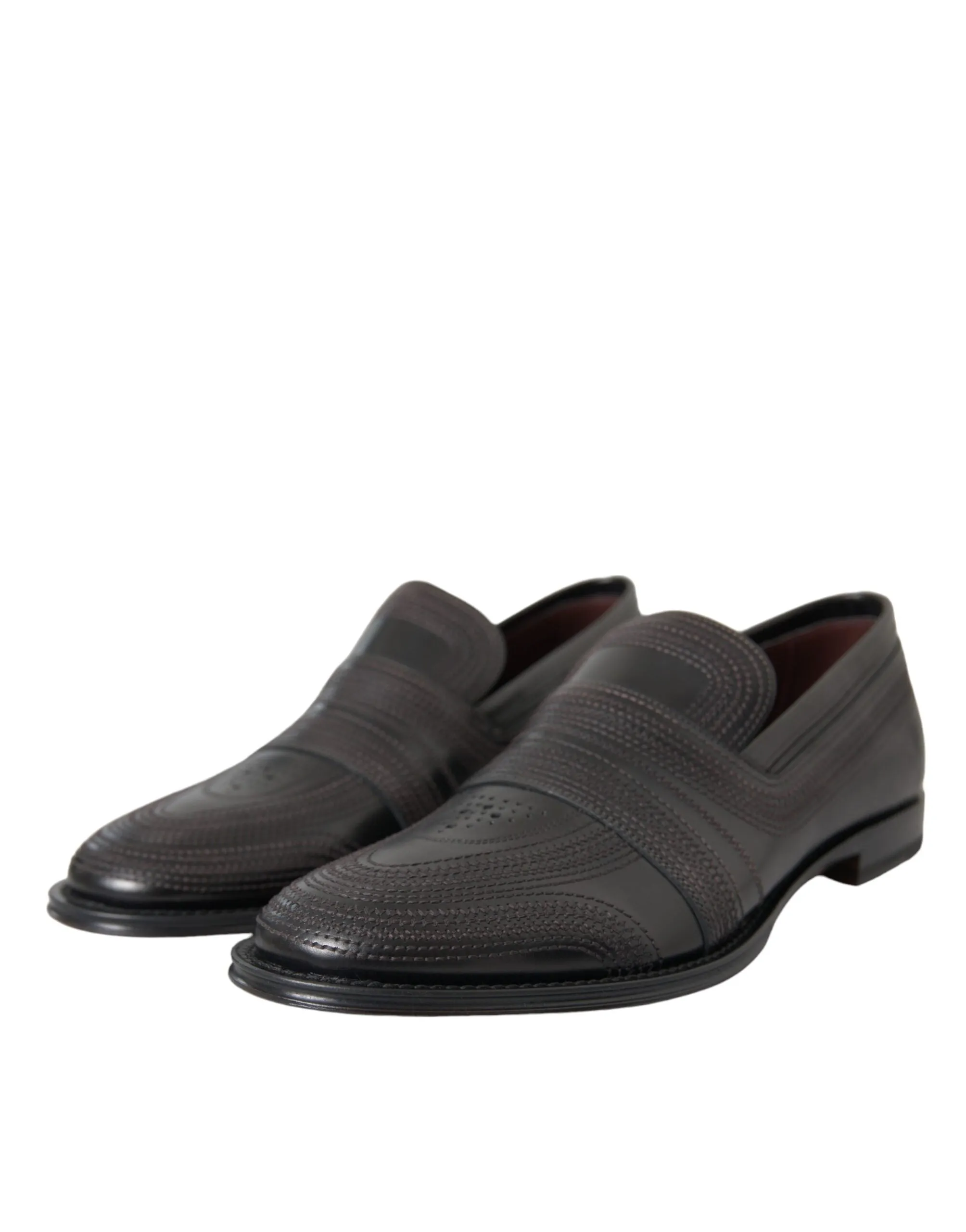 Black Brown Leather Loafer Men Dress Shoes sold by Louxly product image thumbnail 3