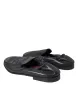 Black Logo Embroidered Leather Loafer Men Dress Shoes sold by Louxly