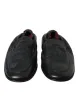 Black Logo Embroidered Leather Loafer Men Dress Shoes sold by Louxly