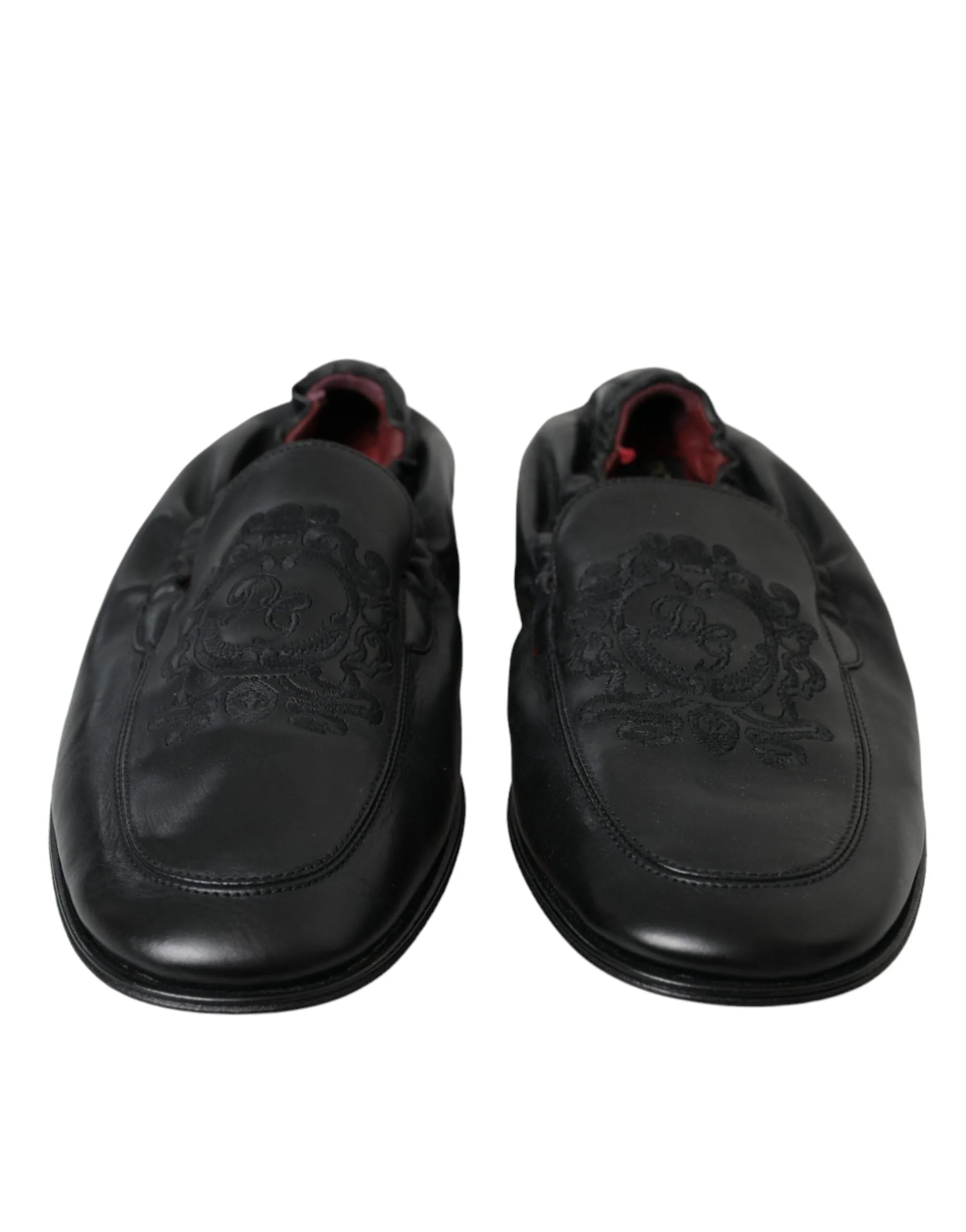 Black Logo Embroidered Leather Loafer Men Dress Shoes sold by Louxly product image thumbnail 2