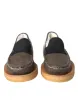 Brown Black Fur Leather Loafers Men Shoes sold by Louxly