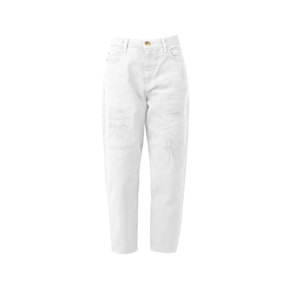 White Cotton Jeans & Pant sold by Louxly