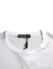 White Logo Embroidery Short Sleeve T-shirt sold by Louxly