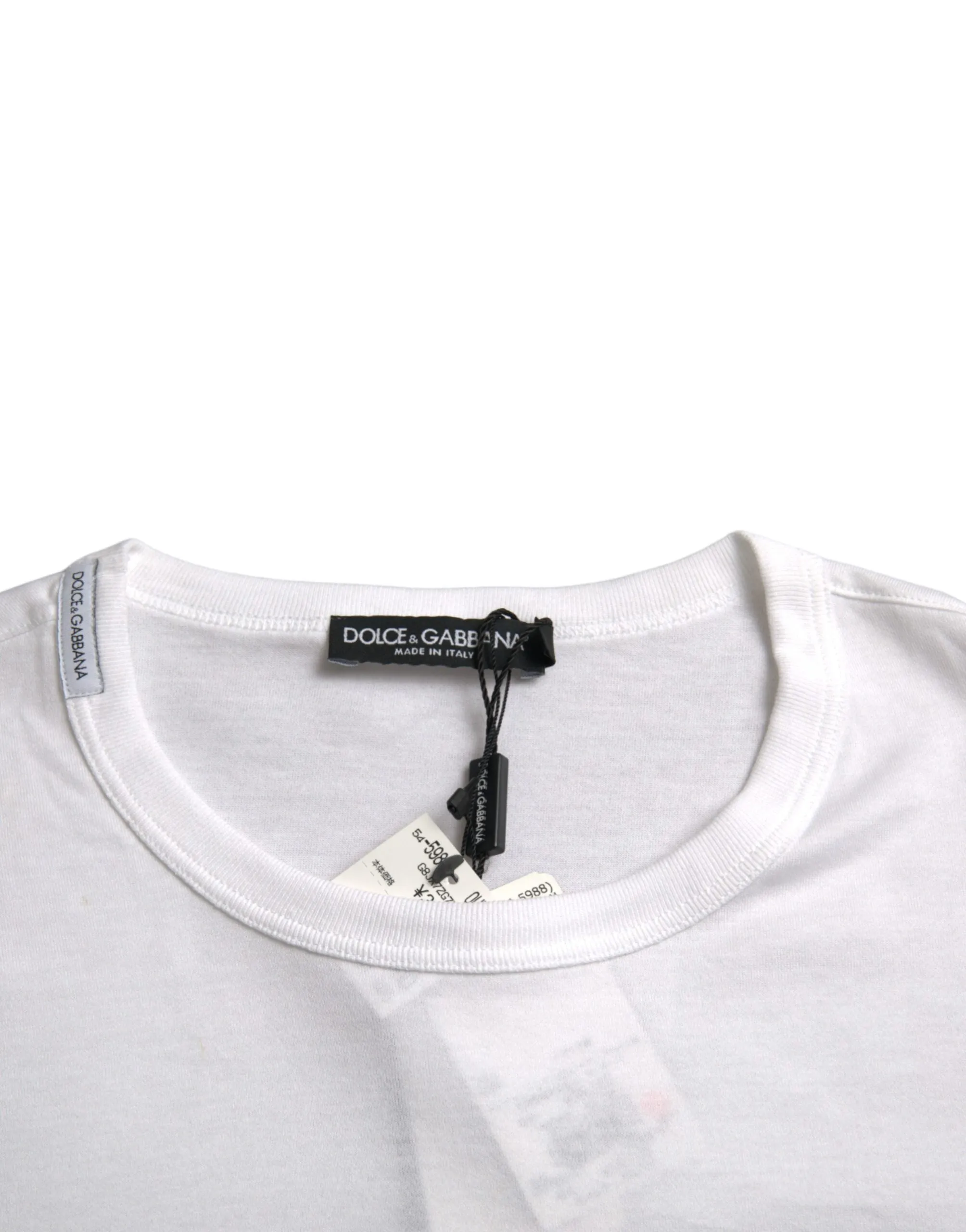White Logo Embroidery Short Sleeve T-shirt sold by Louxly product image thumbnail 3