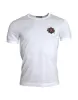 White Logo Embroidery Short Sleeve T-shirt sold by Louxly