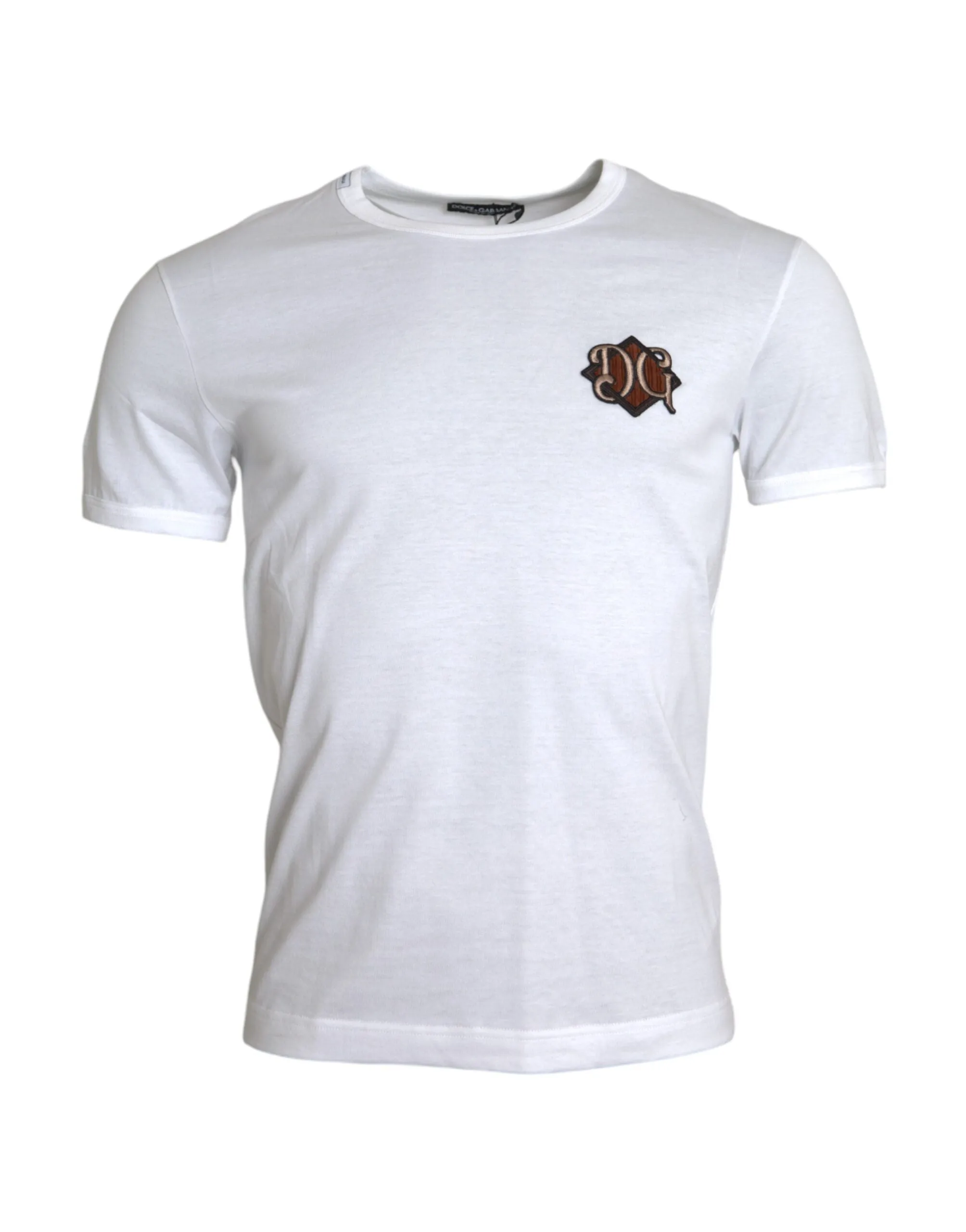 White Logo Embroidery Short Sleeve T-shirt sold by Louxly