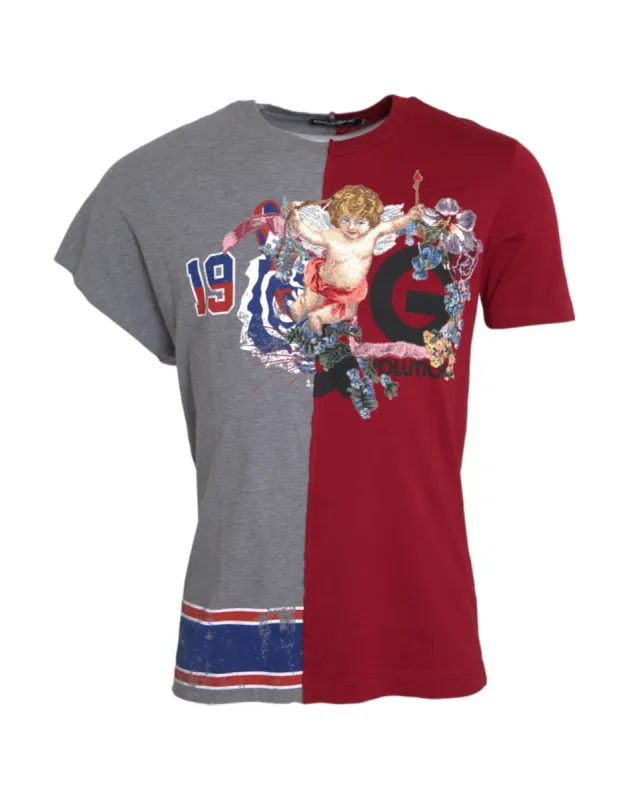 Multicolor Graphic Short Sleeve T-shirt sold by Louxly