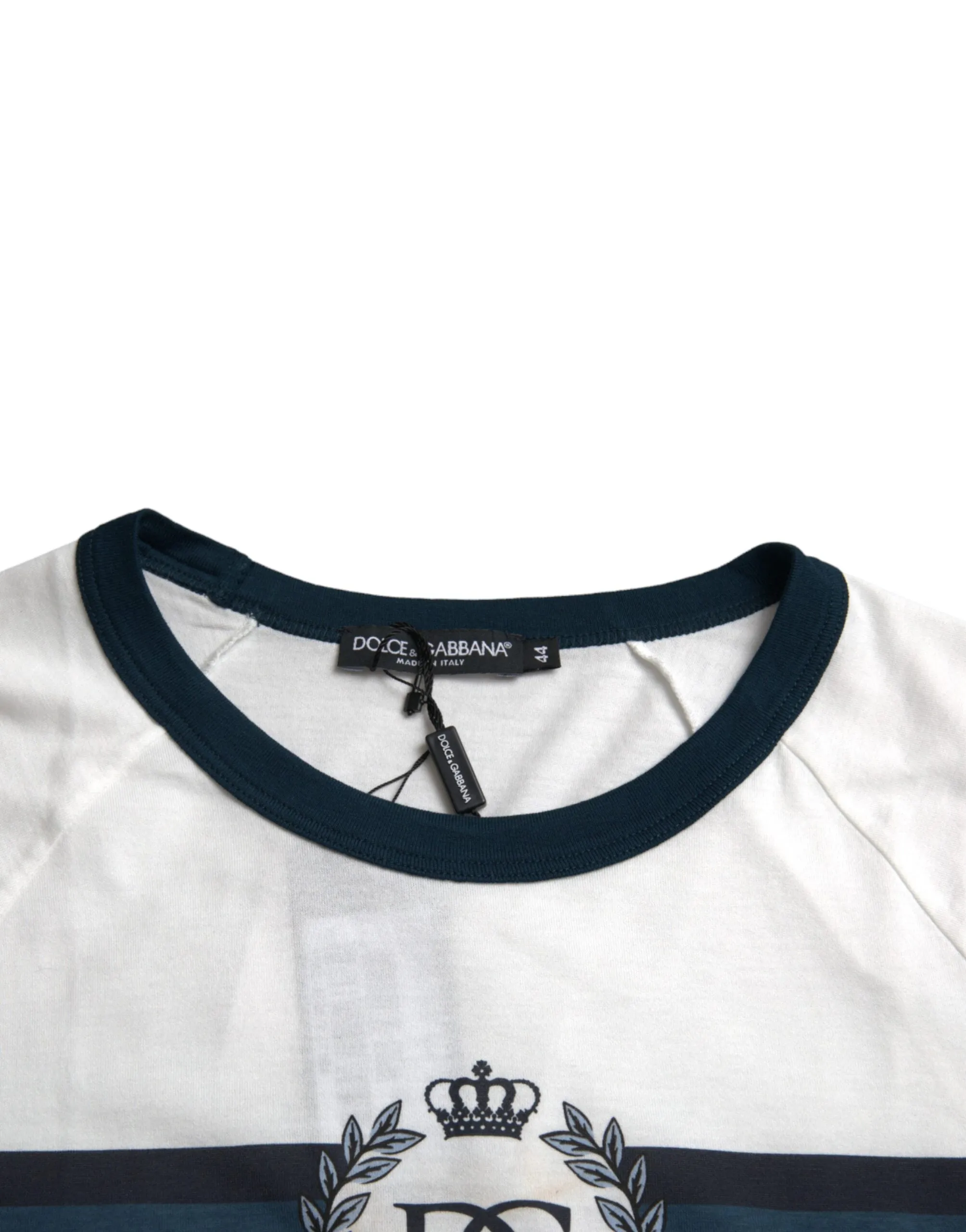 White D&G Logo Cotton Short Sleeves T-shirt sold by Louxly product image thumbnail 3