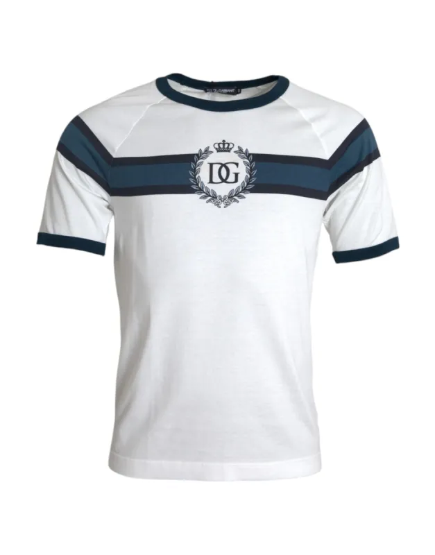 White D&G Logo Cotton Short Sleeves T-shirt sold by Louxly